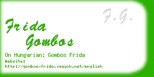 frida gombos business card